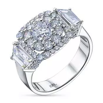 Кольцо из белого золота с бриллиантами э4001кц12220381