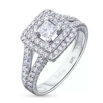 Кольцо из белого золота с бриллиантами э4001кц09186400