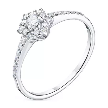 Кольцо из белого золота с бриллиантами э4001кц10210102