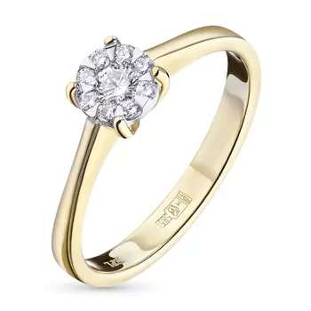 Кольцо из белого золота с бриллиантами э4801кц10153800