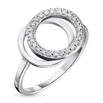 Классическое кольцо из белого золота с бриллиантами э0901кц01210501