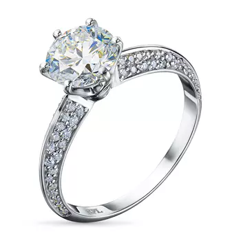 Кольцо из белого золота с бриллиантами э4701кц11240364