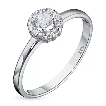 Кольцо из белого золота с бриллиантами э0901кц04190100