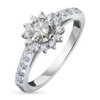 Кольцо из белого золота с бриллиантами э4001кц04201506