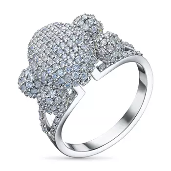 Кольцо из белого золота с бриллиантами э4001кц06240357