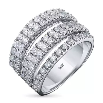 Кольцо из белого золота с бриллиантами э0901кц09176700