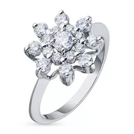 Кольцо из белого золота с бриллиантами э0901кц10149400