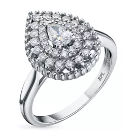 Кольцо из белого золота с бриллиантами э0901кц11191250