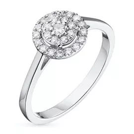 Кольцо из белого золота с бриллиантами э0901кц05160500