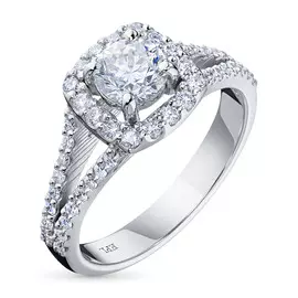 Кольцо из белого золота с бриллиантами э0901кц07169300