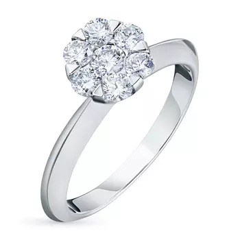 Кольцо из белого золота с бриллиантами э0901кц06183200