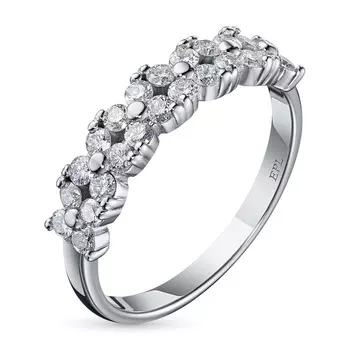 Кольцо из белого золота с бриллиантами э4701кц07173700