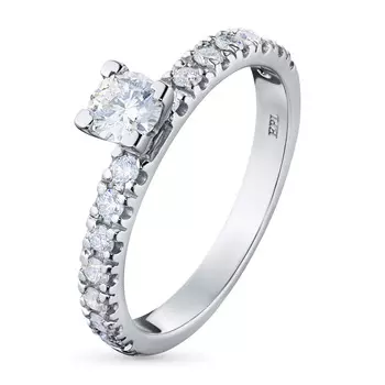 Кольцо из белого золота с бриллиантами э0901кц01144400