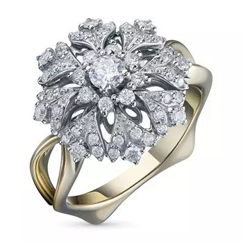 Кольцо из белого золота с бриллиантами э4101кц04200699