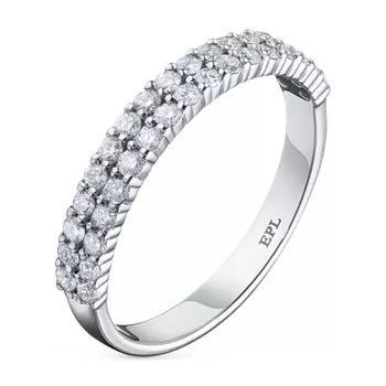 Кольцо из белого золота с бриллиантами э09к041819