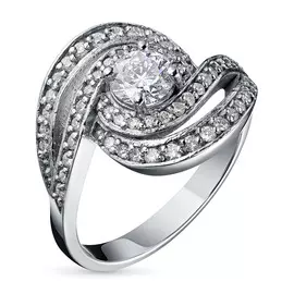 Кольцо из белого золота с бриллиантами гд09к111801