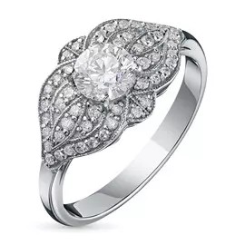 Кольцо из белого золота с бриллиантами э0101кц04202172