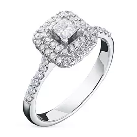 Кольцо из белого золота с бриллиантами э0901к_1019107