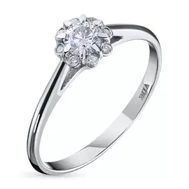 Кольцо из белого золота с бриллиантами э0101кц04201803