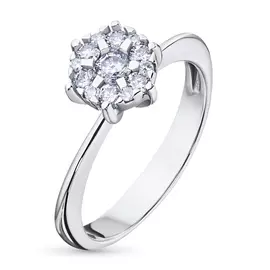 Кольцо из белого золота с бриллиантами гд09к091702