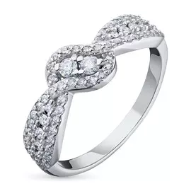 Кольцо из белого золота с бриллиантами ктп09к111808