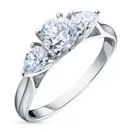 Кольцо из белого золота с бриллиантами э0901кц04203035