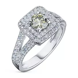 Кольцо из белого золота с бриллиантами э09к091864