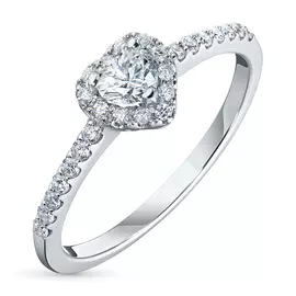 Кольцо из белого золота с бриллиантами э09к041987