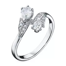 Кольцо из белого золота с бриллиантами э0901к_1119103