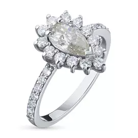 Кольцо из белого золота с бриллиантами э0901кц04200667