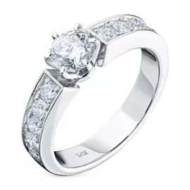 Кольцо из белого золота с бриллиантами э0901кц01192200