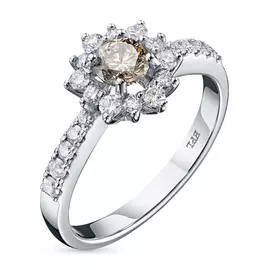 Кольцо из белого золота с бриллиантами лт09к011903