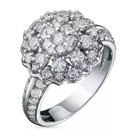 Кольцо из белого золота с бриллиантами э0901кц12196020