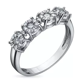 Кольцо из белого золота с бриллиантами э0901кц04200853