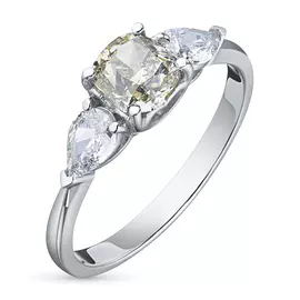 Кольцо из белого золота с бриллиантами ктп09к061703