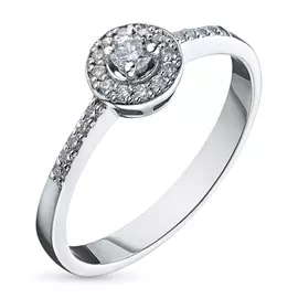 Кольцо из белого золота с бриллиантами э09к041532