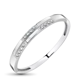 Кольцо из белого золота с бриллиантами э09к041501