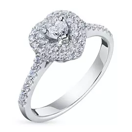 Кольцо из белого золота с бриллиантами э09к081849