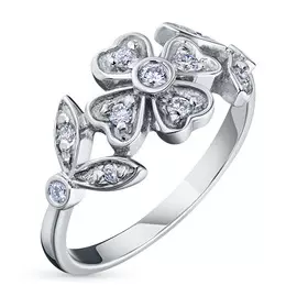 Кольцо из белого золота с бриллиантами вг09к021916