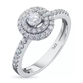 Кольцо из белого золота с бриллиантами э09к081848