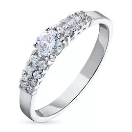 Кольцо из белого золота с бриллиантами э0901кц04200742