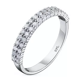 Кольцо из белого золота с бриллиантами э09к041819