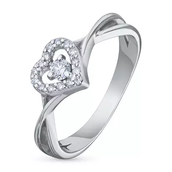 Кольцо из белого золота с бриллиантами э0901кц04200780