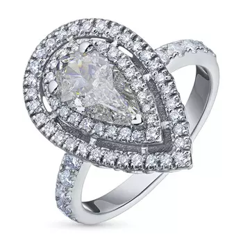 Кольцо из белого золота с бриллиантами э0901кц11180500