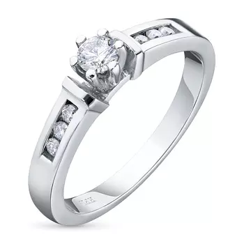 Кольцо из белого золота с бриллиантами э0901кц02181200