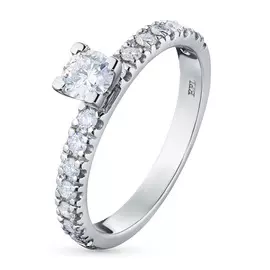 Кольцо из белого золота с бриллиантами э0901кц01144400