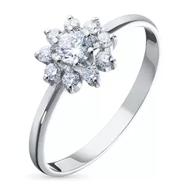 Кольцо из белого золота с бриллиантами э0901кц01159700