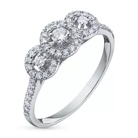 Кольцо из белого золота с бриллиантами э0901кц01192800