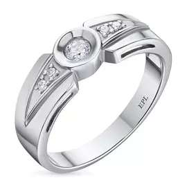 Кольцо из белого золота с бриллиантами э0901кц03081600