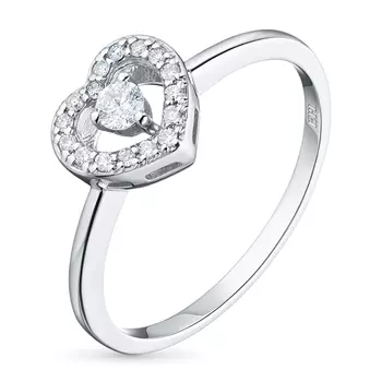 Кольцо из белого золота с бриллиантами э0901кц03181600